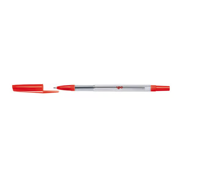 YPO Economy Ballpoint Pens Red – 12 Pack